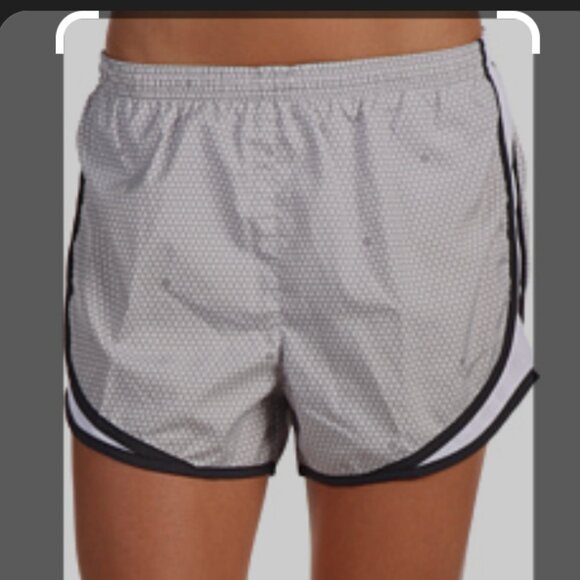 Nike Tempo Women's Brief-Lined Running Shorts Size Small Gym Yoga Pin Striped - Picture 1 of 11